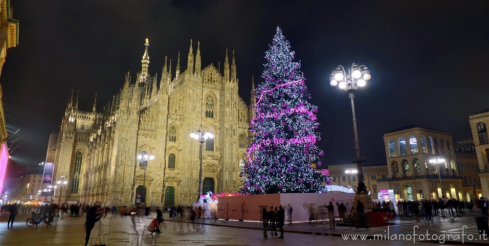 Milan (Italy) - Duomo square set up for Christmas 2022 